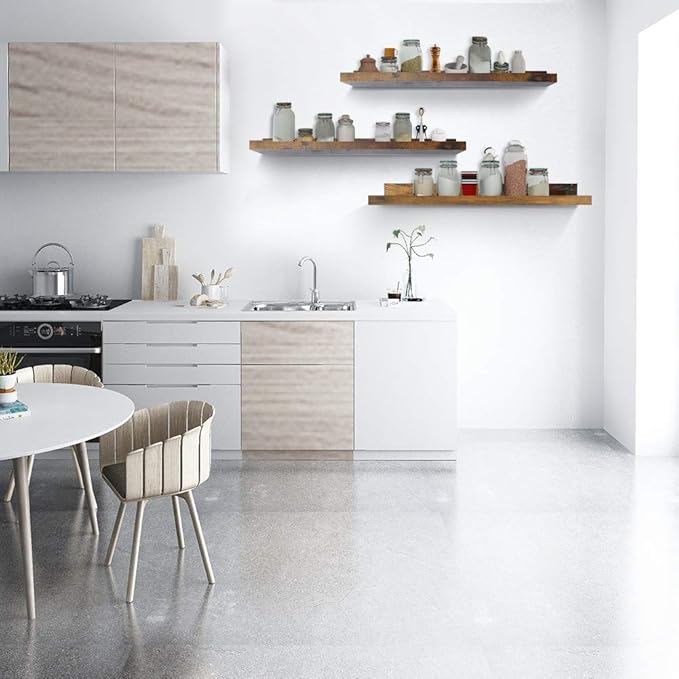 Giftgarden 24 Inch Floating Shelves Wall Mounted Set of 3, Rustic Large Wall Shelves Picture Ledge Shelf for Bedroom Living Room Bathroom Kitchen, 3 Different Sizes-HomvellaHome