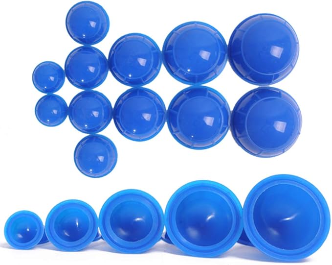 12 Pcs Silicone Massage Cupping Set Vacuum Cupping Acupuncture Cupping Therapy Set Professional Body Massage Cup Set Vacuum Massage Cupping for Pain Relief Muscle Relaxation,Pack of 12-HomvellaHome