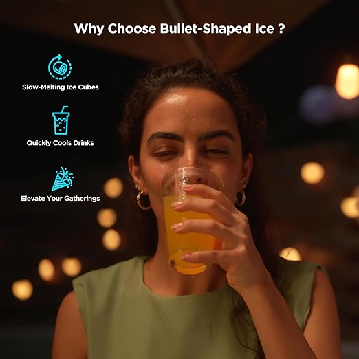 GoveeLife Smart Countertop Ice Makers, Portable Ice Maker Machine with Self-Cleaning, 6 Mins 9 Bullet Ice, 26lbs/24Hrs, Voice Remote for Home Kitchen Party Camping, with Ice Scoop Stainless Silver-HomvellaHome