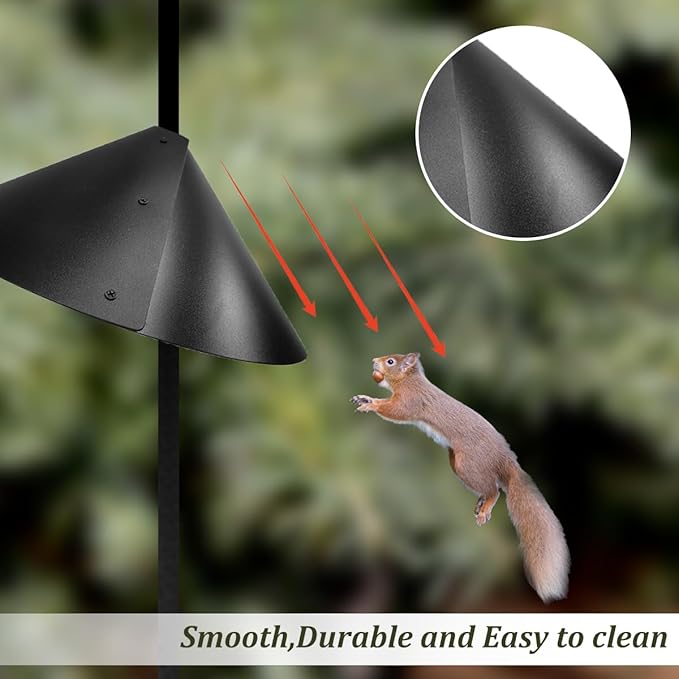 2 Pack Squirrel Baffle for Bird Feeder Pole,Keeps Squirrels Away from Bird Feeder Rods, (19 inch)-HomvellaHome