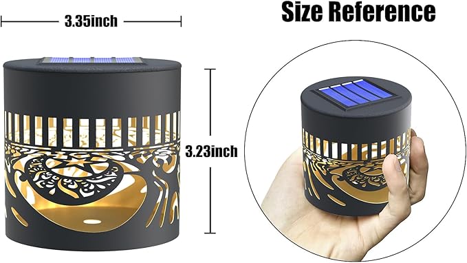 2 Pack Solar Fence Lights Metal Solar Powered Outdoor Wall Deck Step Lights Tree Theme Waterproof Fence Light for Garden Post Patio Backyard Yard Decor (Tree, 2 Pack)-HomvellaHome