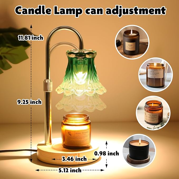 GEEZO Fragrance Candle Warmer Lamp,Electric Candle Warmer with Timer & Dimmer,Mom Christmas Birthday Gifts for Women, House Warming Gifts New Home Bedroom Decor-HomvellaHome