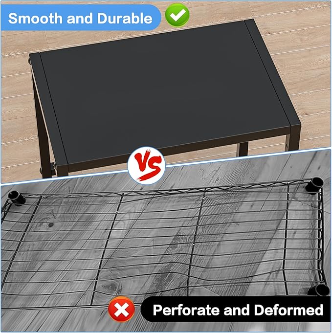 17.3 Inches Metal Storage Shelves,150LBS Heavy Duty Shelving Units and Storage For Small Appliance,Adjustable Utility Storage and Organization Shelf Rack For Kitchen Cabinet Closet Under Sink Pantry-HomvellaHome