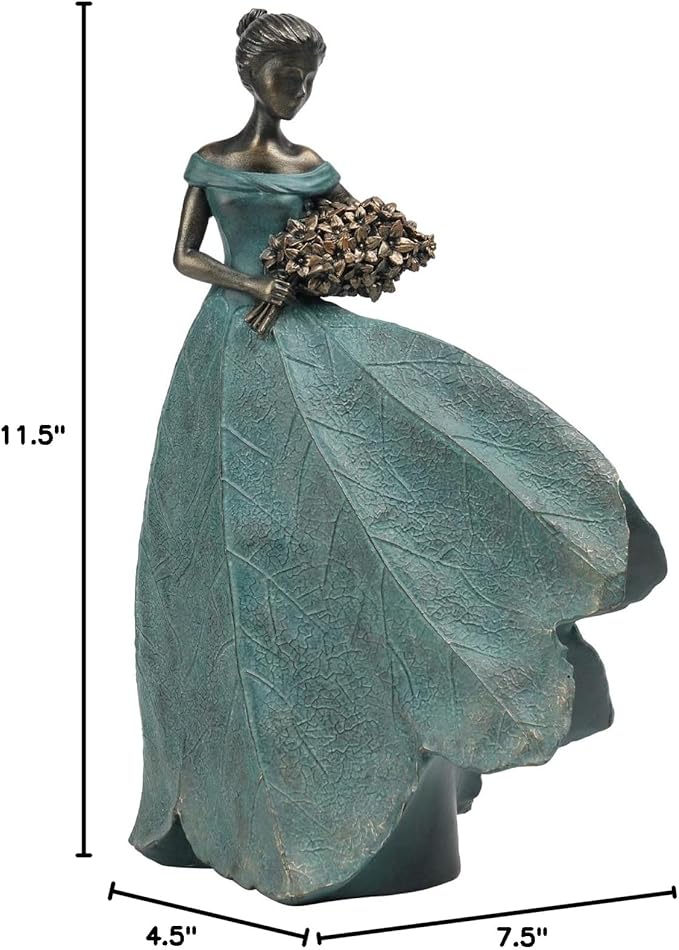 Guichifun Fairy Statue Collection Home Decoration - Leaf Angel Girls Resin Home Garden Patio Decor Memorial Gift for Mom Outside or Inside Outdoor Yard Decorations Figurines 7.5 x 4.5 x 11.5 Inch-HomvellaHome