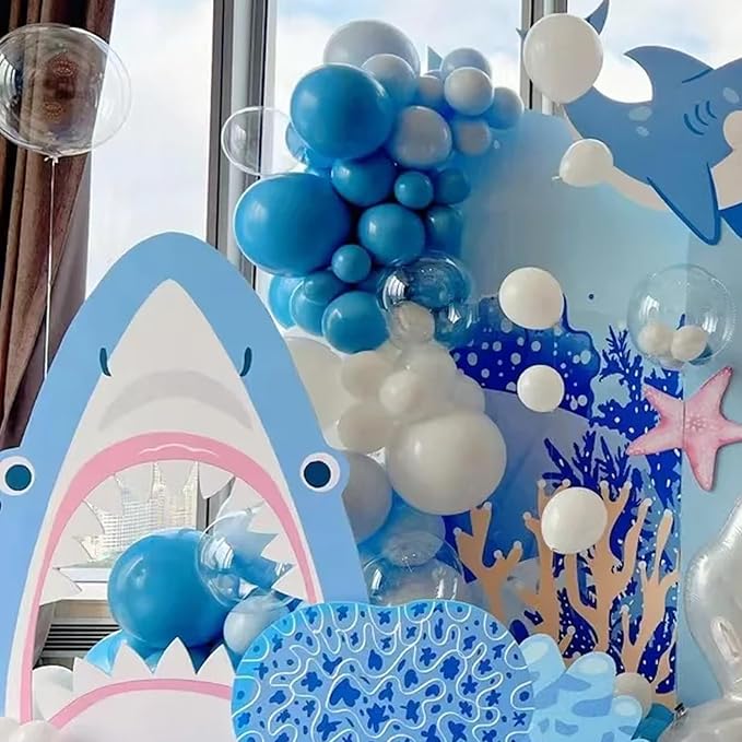 130pcs Blue Balloons Different Sizes 18" 12" 10" 5" Matte Blue Latex Balloon Garland Arch Kit for Birthday Baby Shower Graduation Wedding Gender Reveal Anniversary Party Decorations-HomvellaHome