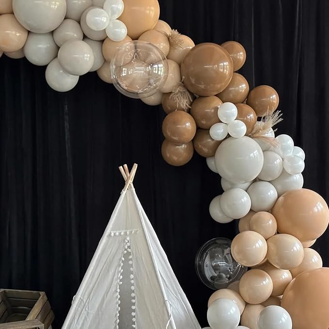 130pcs Tan Balloons Different Sizes 18" 12" 10" 5" Light Brown Latex Balloon Garland Arch Kit for Birthday Baby Shower Graduation Wedding Gender Reveal Anniversary Party Decorations-HomvellaHome