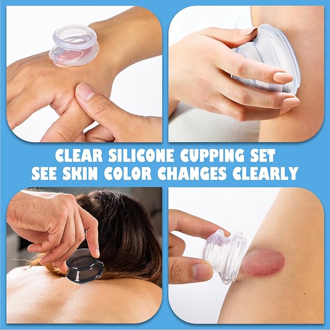 15Pcs Cupping Therapy Set-Professional Silicone Cupping, Suitable for Facial Body Massage/Deep Myofascial Release/Pain Relief/Muscle Relaxation & More (Black,15pcs)-HomvellaHome