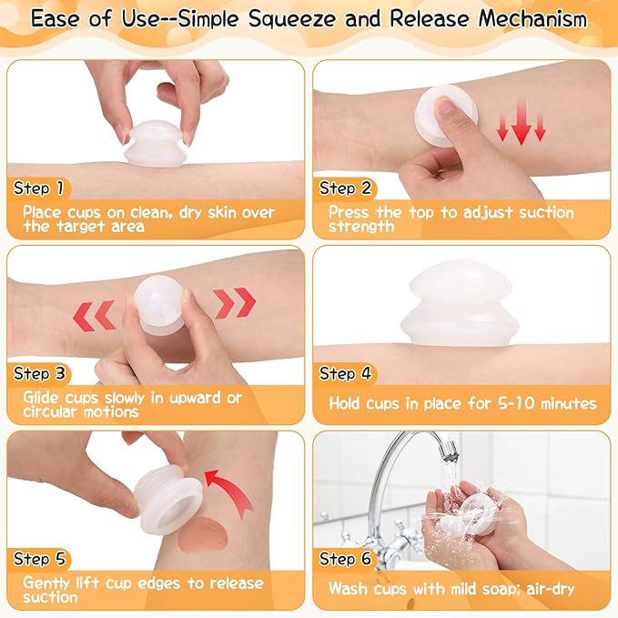 16 Pcs Silicone Cupping Therapy Sets 4 Sizes Professional Massage Cupping Cups Chinese Massage Therapy for Studio Household Joint Muscle Nerve Pain Body Sculpt Cup for Cellulite Reduction-HomvellaHome