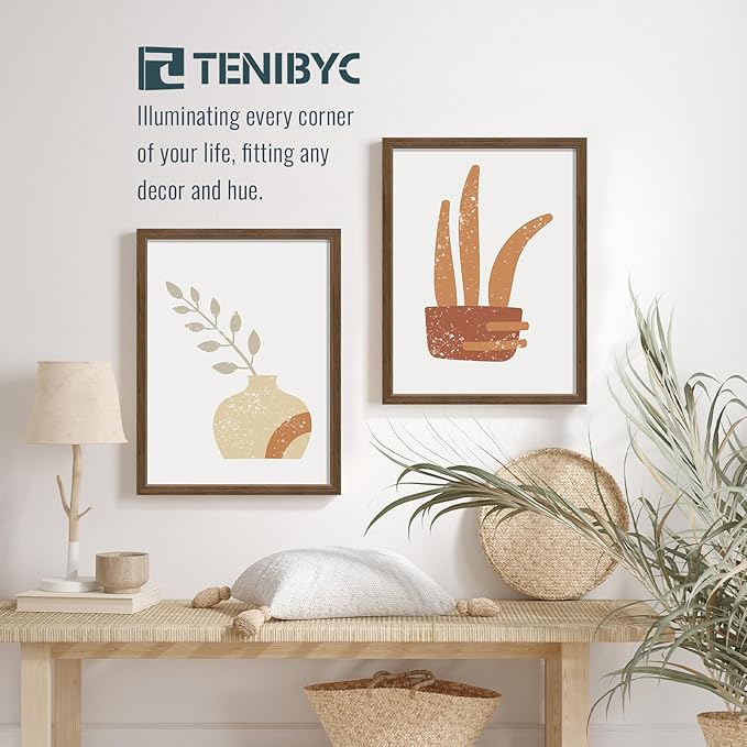 18x24 Poster Frame 3 Pack - Brown Woodgrain, Wood Picture frame, Gallery Picture Frame - Wall Hanging-HomvellaHome