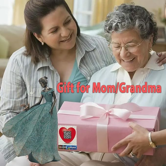 Guichifun Fairy Statue Collection Home Decoration - Leaf Angel Girls Resin Gardening Gifts for Women Statues for Garden Fairy Indoor or Outdoor Yard Figurines 5.5 x 3.25 x 8 Inch-HomvellaHome