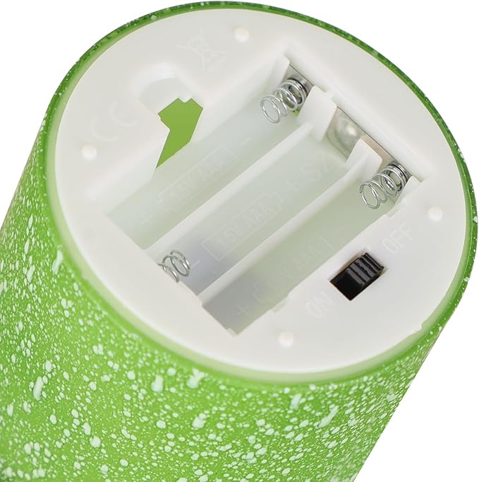 Green Flameless Candles with Remote, Glass LED Pillar Battery Operated Candles with Timer, Flickering Decorative Lights for Home Weddings Holidays Gift Set of 3-HomvellaHome