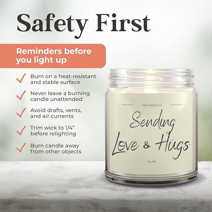 1OAK Vanilla Soy Candles - Big Hug Candle - Grief Gifts - Thinking of You Gifts for Women - Sympathy Gift - Condolence Gift - Sympathy Candle - Cheer Up-HomvellaHome