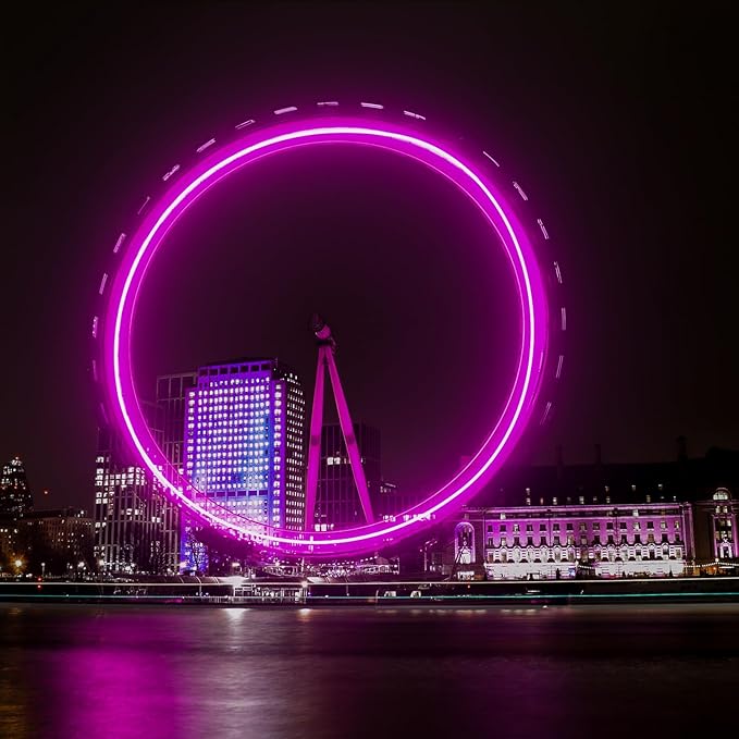 GZBtech Flexible LED Neon Rope Lights 66FT,AC 110-120V Waterproof Strip Light, 120 LEDs/M Cuttable Connectable Neon Lighting for Indoor Outdoor Home Decor/Commercial Building Use-Pink 20M-HomvellaHome