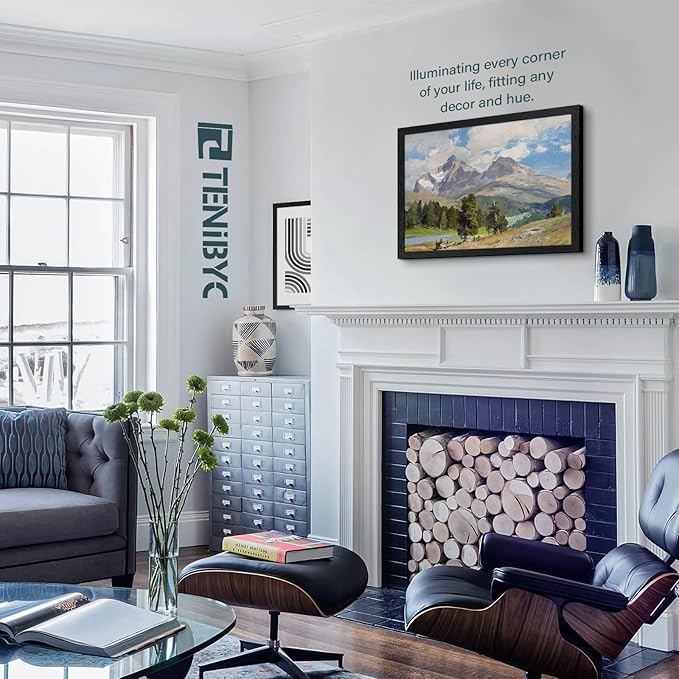 18x24 Poster Frame 3 Pack - Black Woodgrain, Solid Wood Gallery Picture Frame - Wall Hanging-HomvellaHome