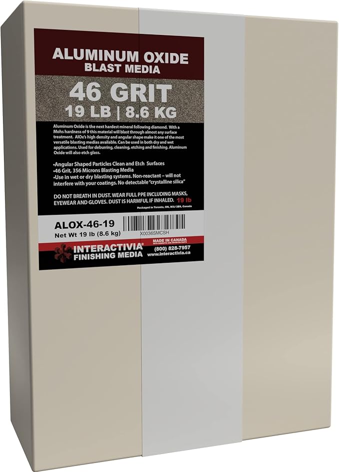 #46 Aluminum Oxide - 19 LBS - Coarse Sand Blasting Abrasive Media for Blasting Cabinet and Blasting Guns.