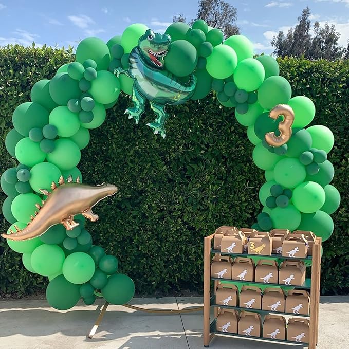 130pcs Green Balloons Different Sizes 18" 12" 10" 5" Party Latex Balloons for Birthday Dinosaur Baby Shower St. Patrick's Day Summer Jungle Forest Safari Party Decorations-HomvellaHome