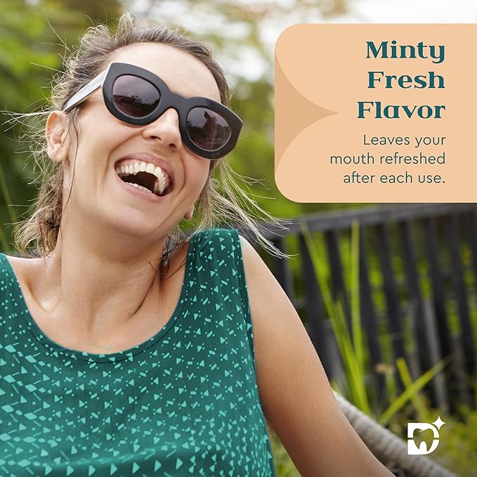 Gentle Teeth Whitening Strips - 20 Pack | Mint Flavor | 6% Hydrogen Peroxide | Sensitive Tooth Stain Remover & Whitener Treatment | Rapid Home Kit for Fast, Professional & Whiter Results-HomvellaHome