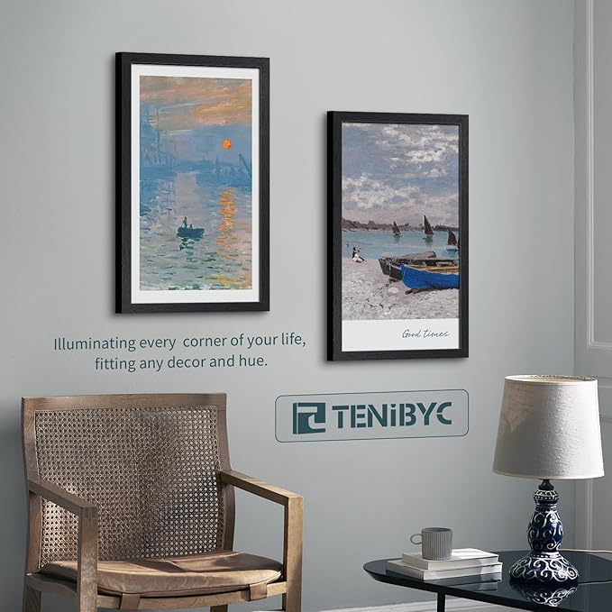 14x24 Poster Frame 3 Pack, Textured Black Solid Wood Gallery Picture Frame - Wall Hanging-HomvellaHome