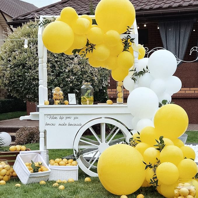 130pcs Yellow Balloons Different Sizes 18" 12" 10" 5" Party Latex Balloons for Boys Girls Birthday Baby Shower Gender Reveal Wedding Sunflower Party Decorations-HomvellaHome