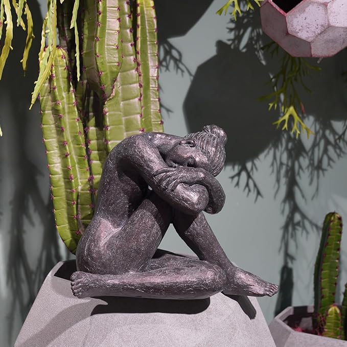 Guichifun Yoga Dancer Statue Home Decoration - Resin Sculpture Modern Creative Home Ballet Thinker Dancers Handicrafts Art Ware Home Décor Office Room Ornament Gifts 13.5 x 9.5 x 11.25 Inch-HomvellaHome