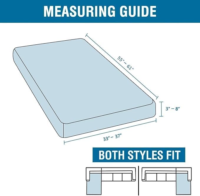 H.VERSAILTEX Super Stretch Individual Chaise Cover Sectional Couch Covers for L Shaped Sofa Both Left/Right Featuring Thick Jacquard Textured Twill Fabric (1 Piece Chaise Cover, Caramel)-HomvellaHome