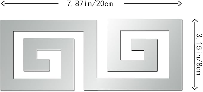 15 Pcs DIY Geometric Shape Acrylic Decorative Mirror Stickers Removable Adhesive Wall Mirror Décor for Living Room Home Background (Silver，3.15 * 7.87inches)-HomvellaHome