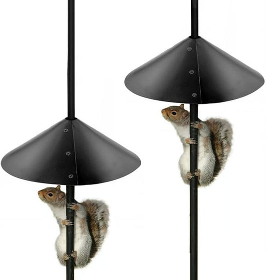 2 Pack Squirrel Baffle for Bird Feeder Pole，Keeps Squirrels Away from Bird Feeder Rods, (19 inch)-HomvellaHome