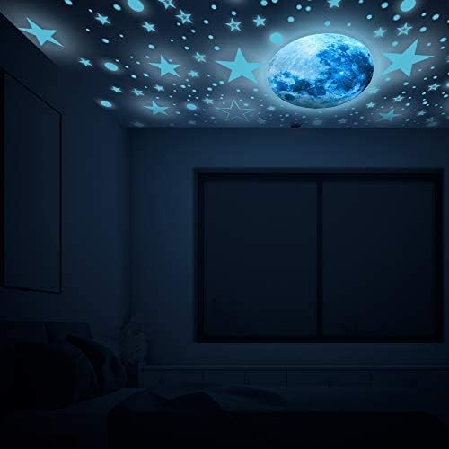 1078Pcs Glow in The Dark Stars for Ceiling Glowing Space and Moon Decals Universe Stickers Kids Wall Decor Perfect for Boys Girls Nursery Bedroom Living Room-HomvellaHome