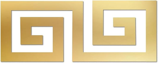 15 Pcs DIY Geometric Shape Acrylic Decorative Mirror Stickers Removable Adhesive Wall Mirror Décor for Living Room Home Background (Gold,3.15 * 7.87inches)-HomvellaHome
