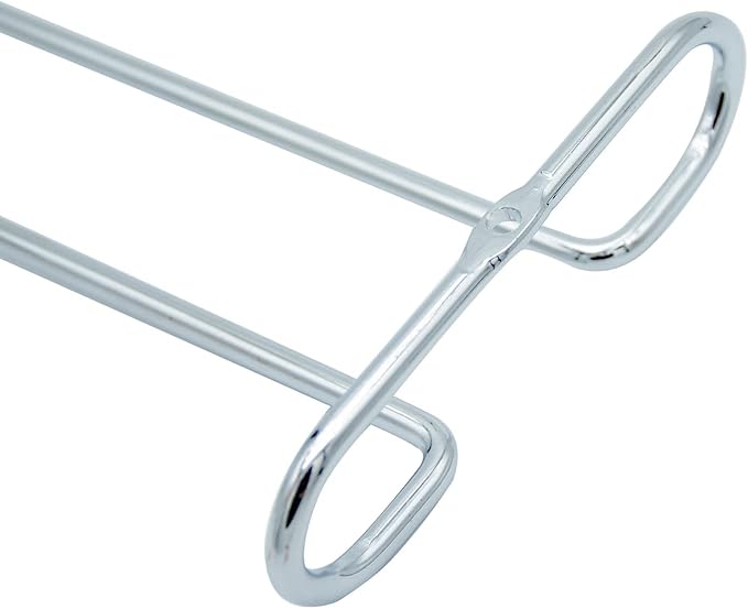 10 Inch Wine Glass Rack Under Cabinet Shelf Stemware Storage Hanging Hanger Organizer Glasses Holder with Drying Under Counter Metal for Kitchen and Bar Set of 4 Silver-HomvellaHome