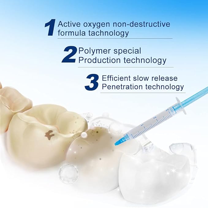 10pcs 3ml Teeth Whitening Gel Syringes, Refills 35% CP Bleaching Gel Kit Tooth Whitener Gel for Home Use-HomvellaHome