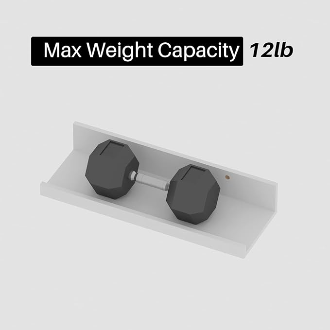 Giftgarden 16 Inch White Floating Shelves for Wall Mount, Modern Wood Wall Shelf Ledge for Bathroom Bedroom Living Room Kitchen Nursery Storage, Set of 3 Different Sizes-HomvellaHome