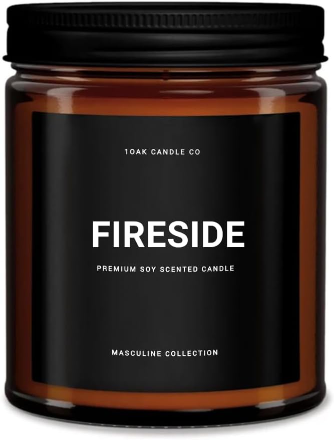 1OAK Scented Candles for Men - Fireside Candle - Campfire Candle Scent - Woodfire Candles (7oz.)-HomvellaHome