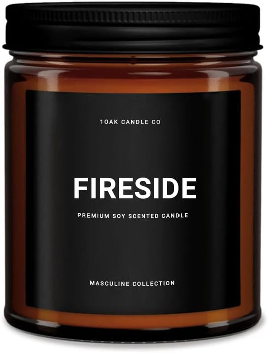 1OAK Scented Candles for Men - Fireside Candle - Campfire Candle Scent - Woodfire Candles (7oz.)-HomvellaHome