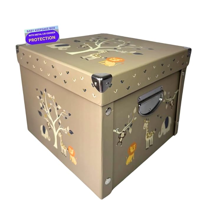 GroWings Baby Keepsake Box - Large Memory Storage for Newborns, Suitable for Boys and Girls, Strong, Durable, and Collapsible Gifts-HomvellaHome