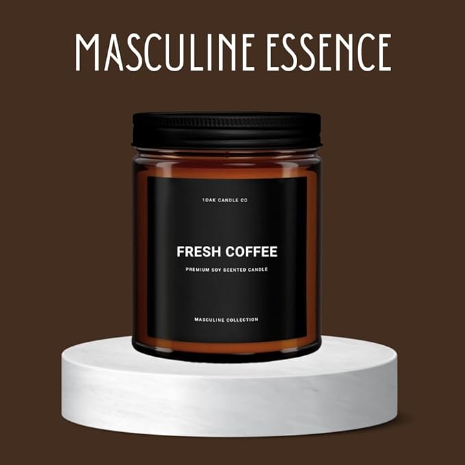 1OAK Scented Candles for Men - Fresh Coffee Candle - Espresso & Roast Coffee - Home Gifts (7oz.)-HomvellaHome