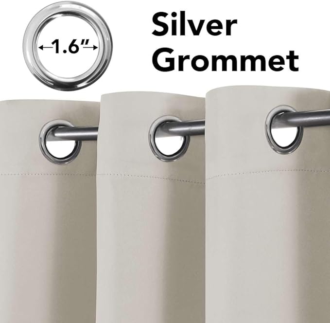 H.VERSAILTEX Blackout Curtains for Bedroom/Living Room, Length 63"/72"/84"/96"/108", Multi Colors, Room Darkening Thermal Insulated Grommet Window Curtains - 2 Panels-HomvellaHome