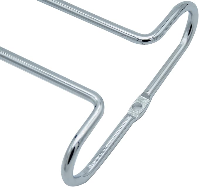 10 Inch Wine Glass Rack Under Cabinet Shelf Stemware Storage Hanging Hanger Organizer Glasses Holder with Drying Under Counter Metal for Kitchen and Bar Set of 2 Silver-HomvellaHome