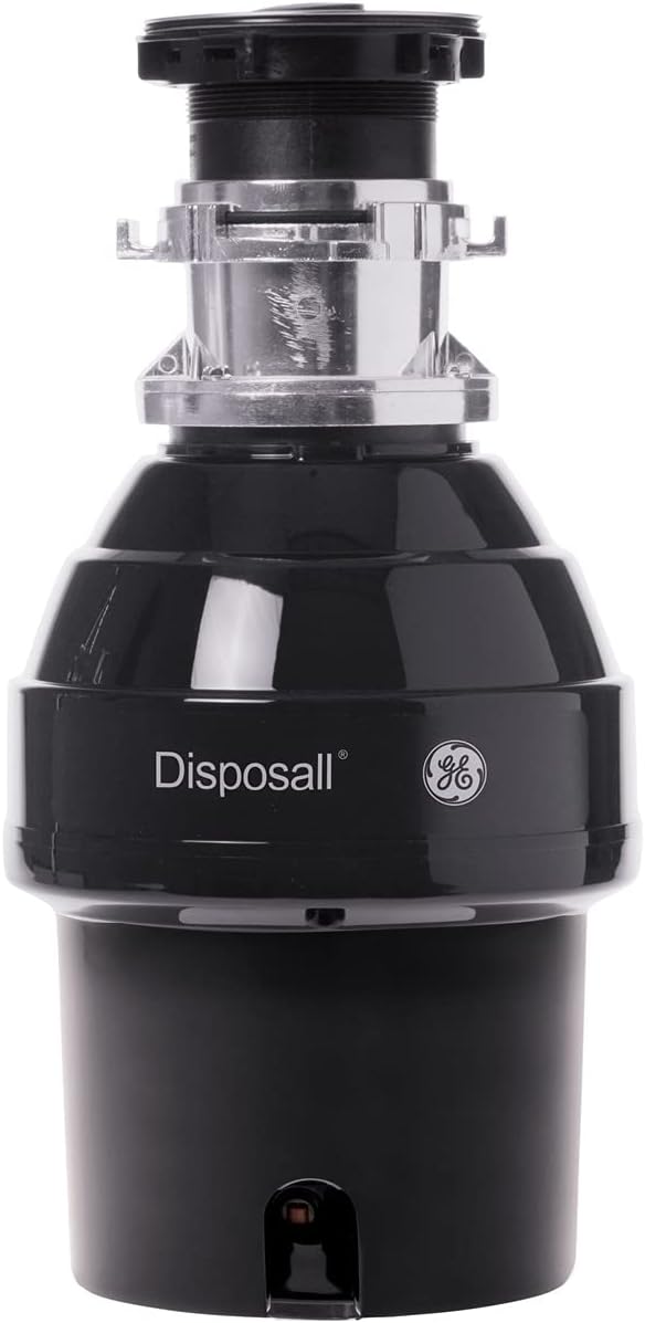 GE Disposall Batch Feed 3/4 Horsepower Motor Garbage Disposer, Good for Grinding: Vegetable Peels & Small Bones, Easy Install Kit, Non-Corded, Recommended for 2-4 Person Homes, GFB760N-HomvellaHome