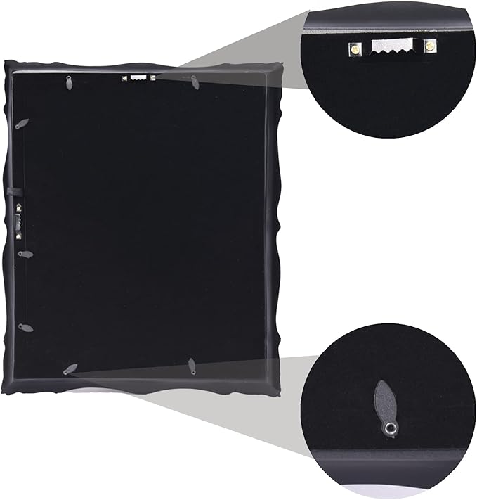 11x14 Vintage Picture Frame with Embossed Flower Design, Black Ornate Frame for 11x14 or 8x10 Pictures with White Mat, Home Decor (Black, 8x10)-HomvellaHome