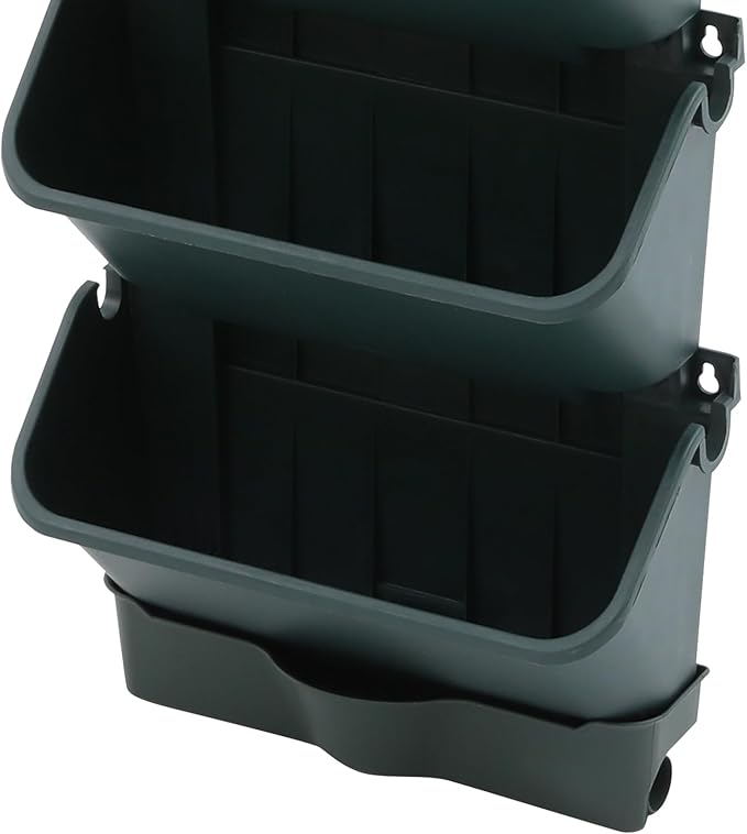 18 Pots Self-Watering Wall-Mounted Planter, 39.4”L x 39.4”H Vertical Wall Planter Self Watering Stackable Planters Vertical Garden Wall Garden Planter Outdoor Indoor for Herbs Flowers Strawberries-HomvellaHome