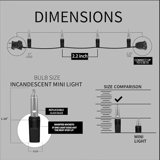 100LIGHTS RED White and Blue Extra-Bright with End Connectors 4th July Decoration Patriotic Mini String Lights 5.98m UL Certified Waterproof for Home Garden Holiday Tree Party Patio-HomvellaHome