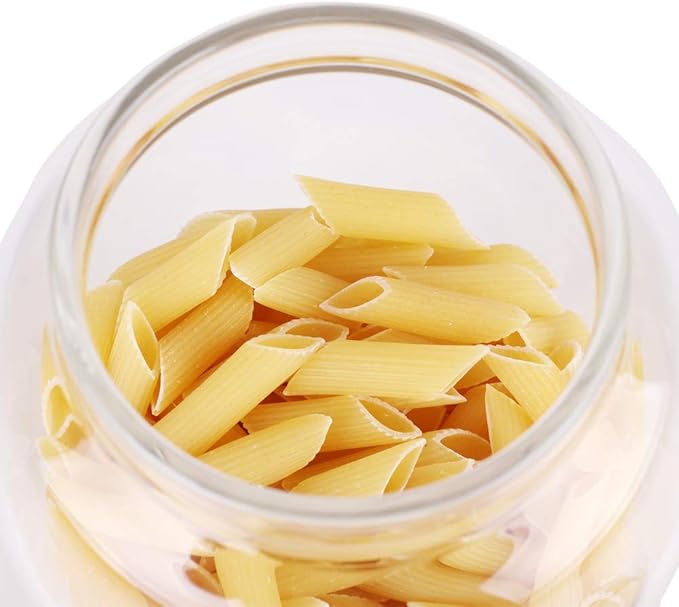 Glass Storage Jar, Food Storage Container/Canisters with Airtight Lid for Serving Tea, Coffee, Honey,.Spice, Perfect as a Cereal Dispenser (6.3 inch high)-HomvellaHome