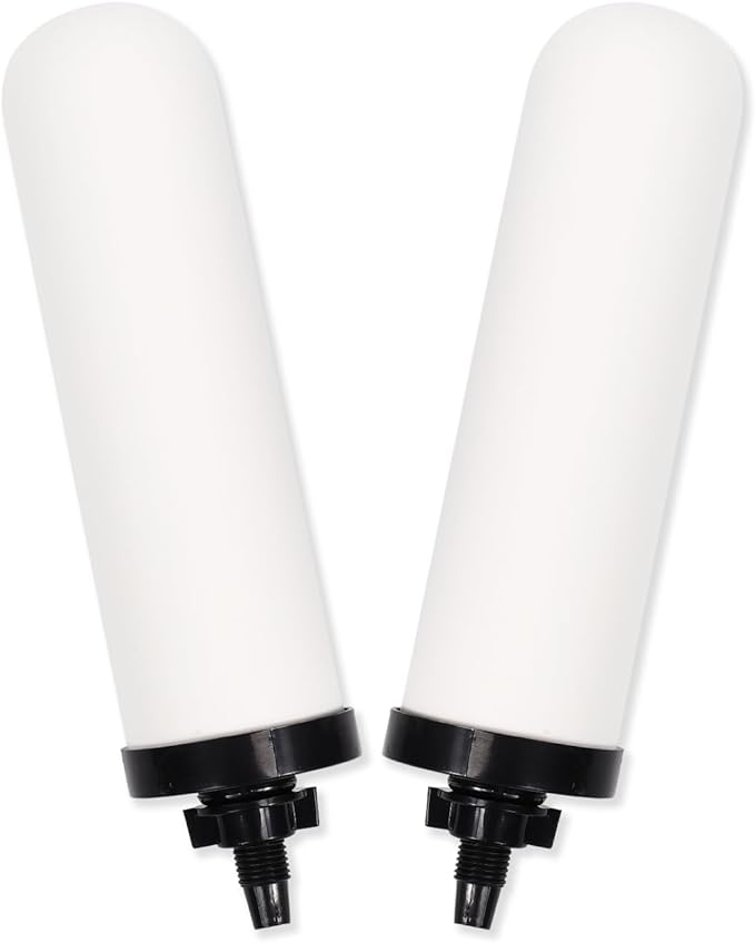 2 Pack 7'' ceramic water filter Candle,7 inch water filter replacement filters with Activated Carbon for Countertop Gravity Water Filter System,Water Cooler Filtration Systems.-HomvellaHome