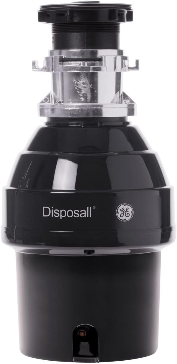 GE Disposall Batch Feed 3/4 Horsepower Motor Garbage Disposer, Good for Grinding: Vegetable Peels & Small Bones, Easy Install Kit, Non-Corded, Recommended for 2-4 Person Homes, GFB760N-HomvellaHome