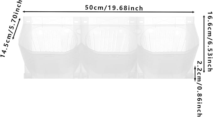 12Pieces 3-Pot Wall Planter Vertical Garden Plant Walls Wall Mounted Vertical Planter with Water-Storage Layer Stackable Wall-Mounted Flower Pot for Gardens, Balconies 180.78lbs Total Capacity (White)-HomvellaHome