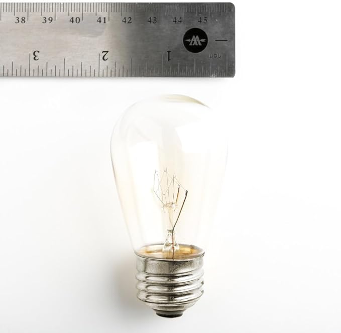 100 Foot Commercial Outdoor String Lights with 50 Suspended Sockets and S14 11 Watt Bulbs (+ 2 Free Spares) - E26 Vintage String Lights for Patio, Yard, Deck, Cafe, Bistro and More-HomvellaHome