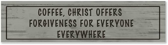 Generic Wood Sign Coffee Offers Forgiveness for Everyone Everywhere Rustic Wooden Hanging Sign Home Farmhouse Kitchen Wall Decor 16 x 6 Inch-HomvellaHome