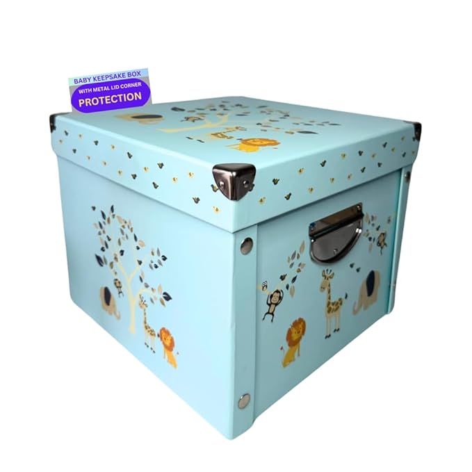 GroWings Baby Keepsake Box - Large Memory Storage for Newborns, Suitable for Boys and Girls, Strong, Durable, and Collapsible Gifts-HomvellaHome