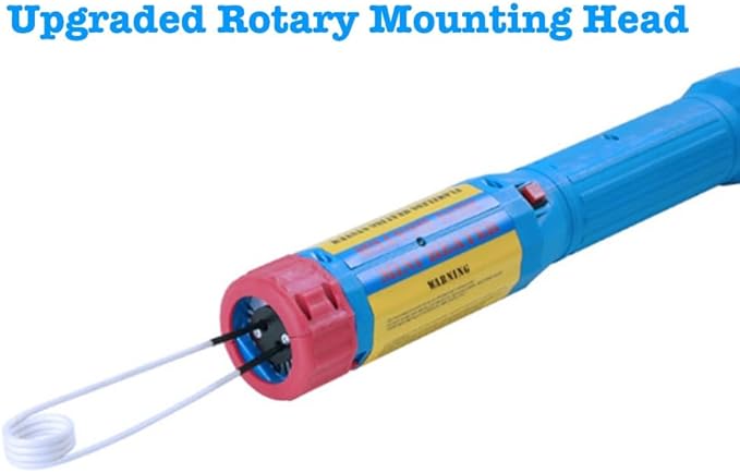 Generic Magnetic Induction Heater, Flameless Bolt Removal Tool, Handhled Induction Heater Kit with 8 Coils & 2 Copper Wires, 1100W Rusty Bolt Removing Tool (Upgraded Rotary Type), Blue-HomvellaHome